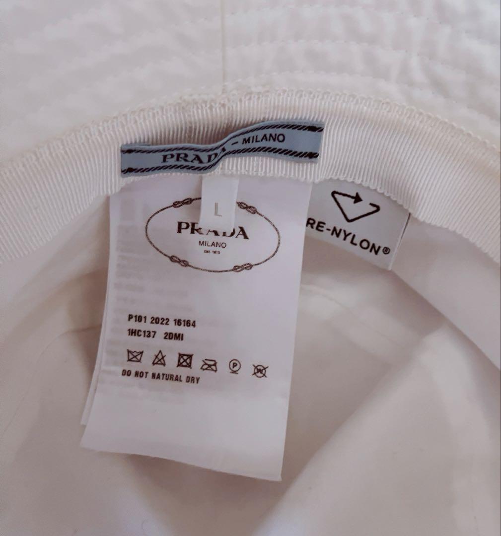 PRADA プラダ RE-NYLON 三角プレート バケットハット sizeL