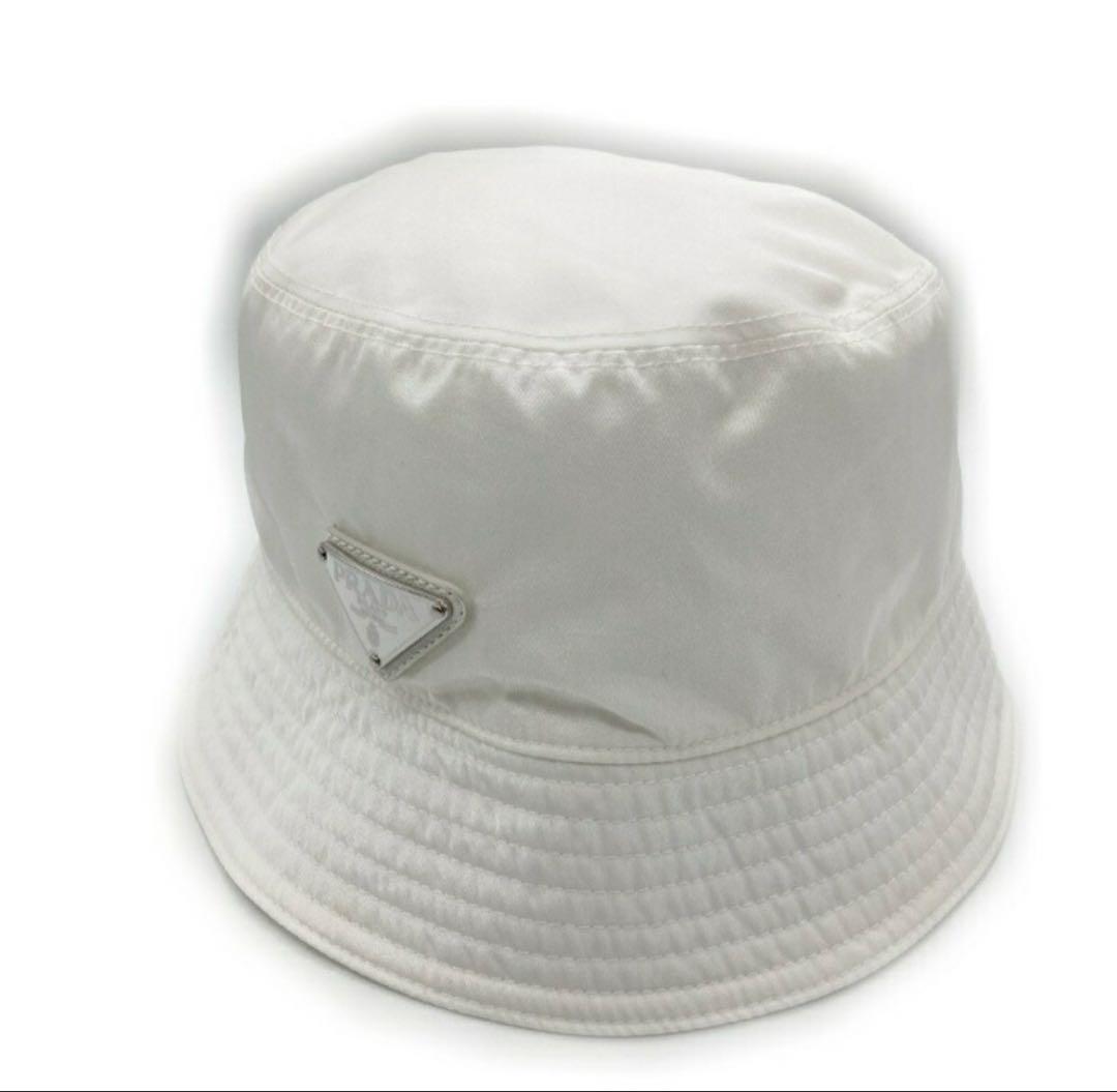 PRADA プラダ RE-NYLON 三角プレート バケットハット sizeL