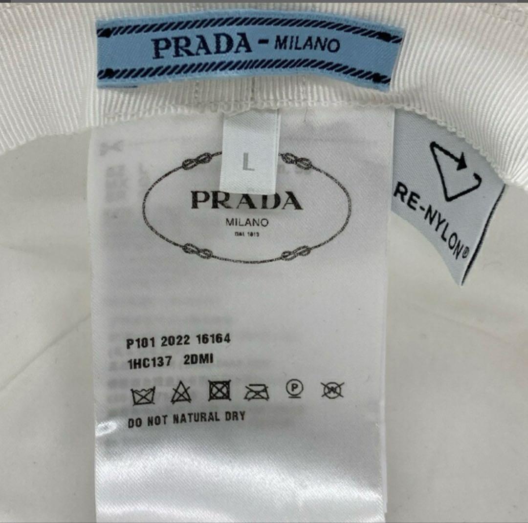 PRADA プラダ RE-NYLON 三角プレート バケットハット sizeL