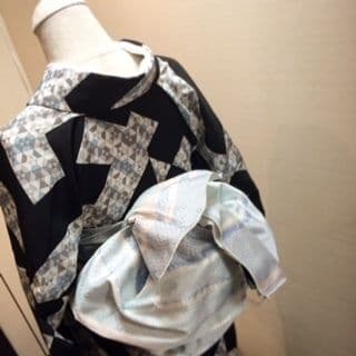 撫松庵　お仕立て上がり浴衣　紗綾形　ブラック　セオアルファ　未使用・タグ付き