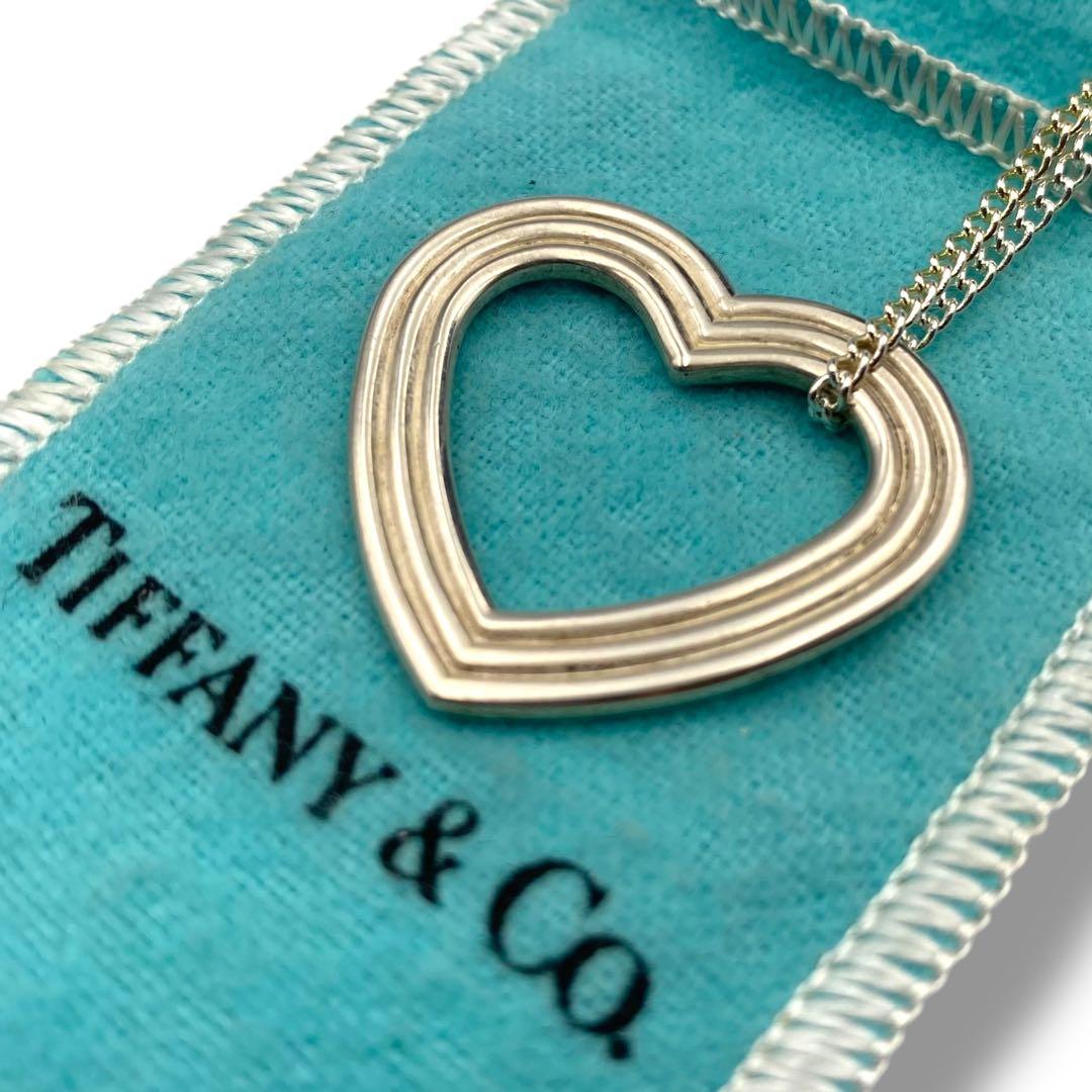 美品 Tiffany ティファニー ネックレス メナード オープンハート 925