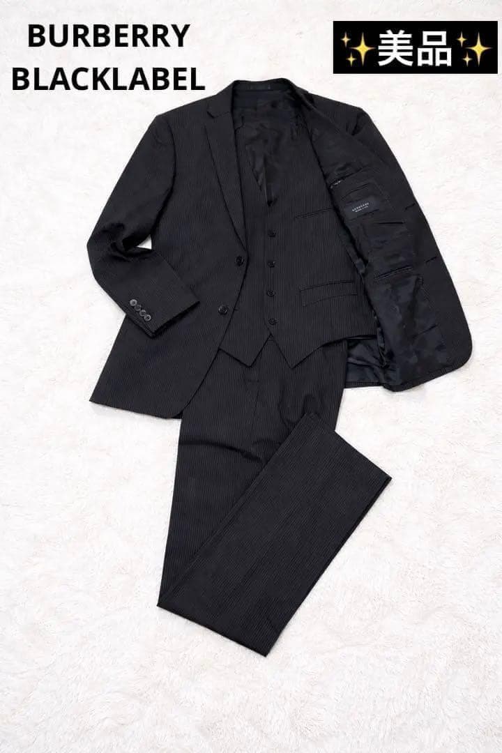 【未使用級】BURBERRY BLACKLABEL スリーピース 裏地 総柄
