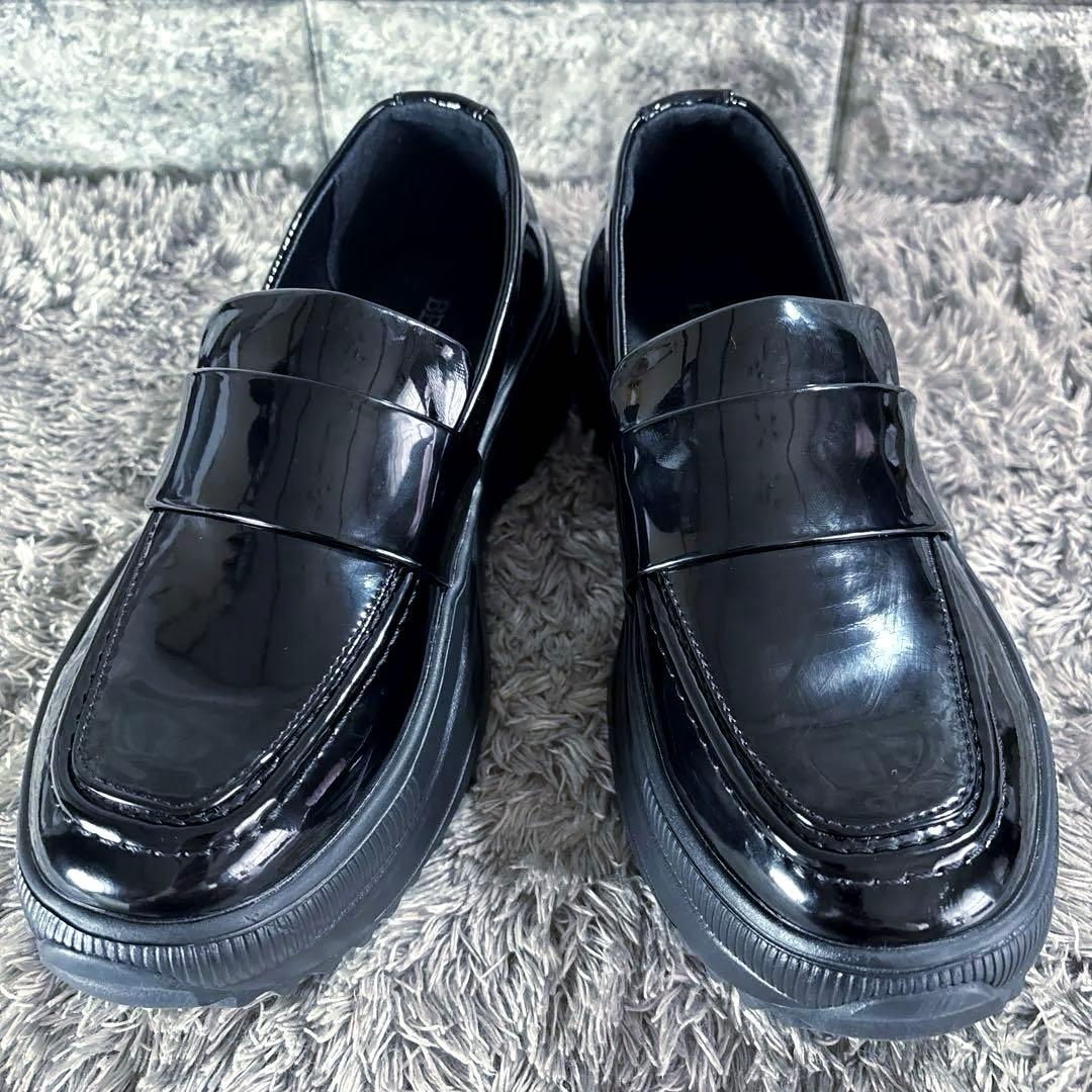極美品❣️BEARDSLEY ビアズリー エナメル ローファー 厚底 黒
