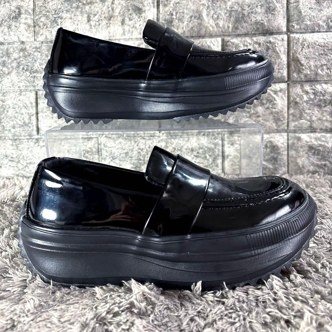 極美品❣️BEARDSLEY ビアズリー エナメル ローファー 厚底 黒