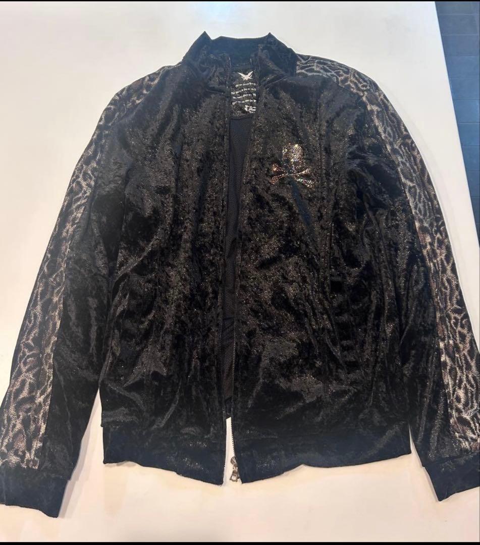 Roenロエン archive y2kベロアジャージ スカル 豹柄