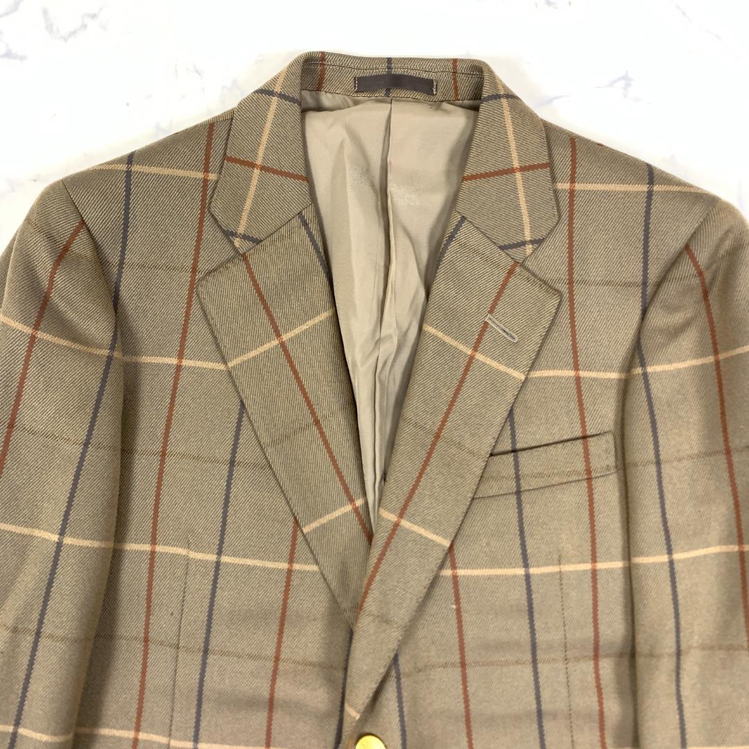 LA9473バーバリーズ テーラードジャケットブラウン 92-82-160A3.