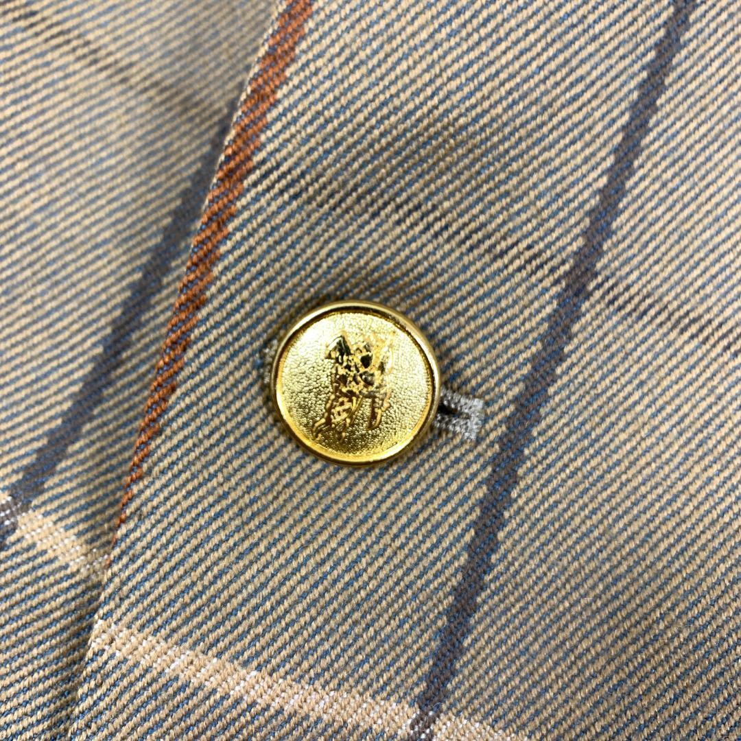 LA9473バーバリーズ テーラードジャケットブラウン 92-82-160A3.