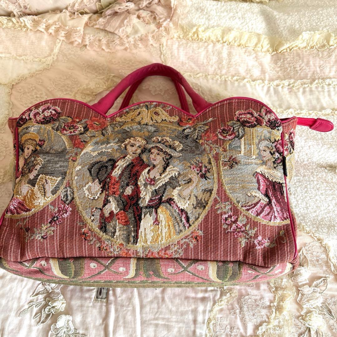 専用　フランスアンティーク　ヴィクトリアレースブラウス　ロココ調バッグ