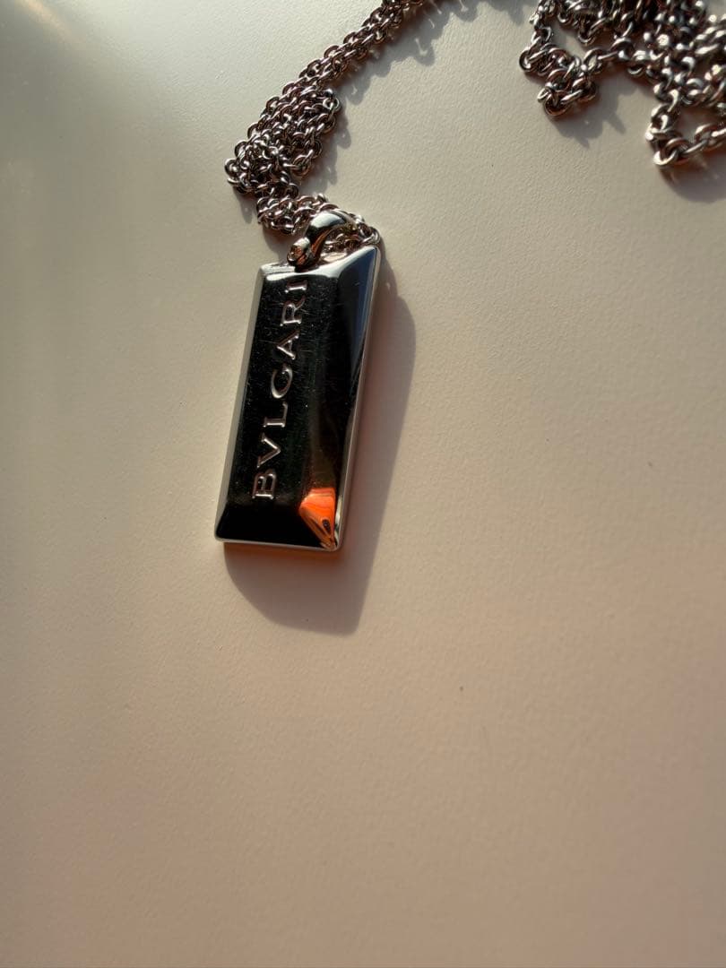 ク*ン様 ブルガリ　インゴットネックレス　K18WG