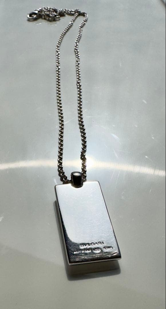 ク*ン様 ブルガリ　インゴットネックレス　K18WG