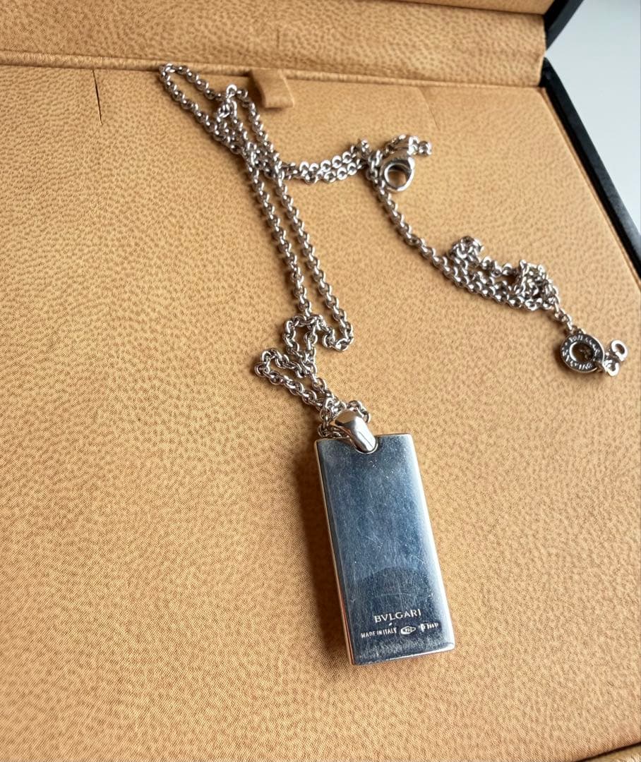 ク*ン様 ブルガリ　インゴットネックレス　K18WG