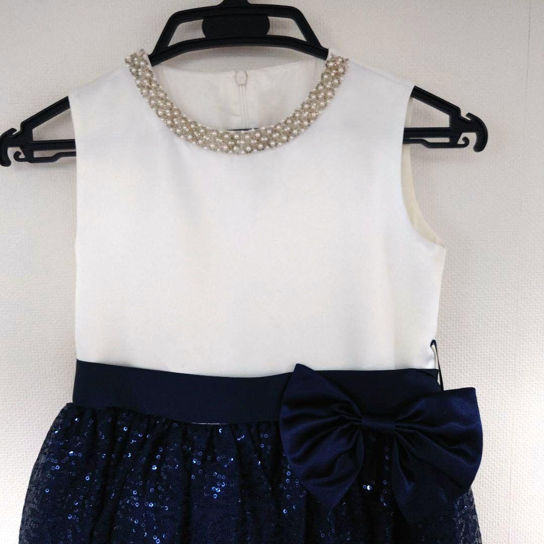 drescco　ホワイトネイビースパンコールドレス 140 8号