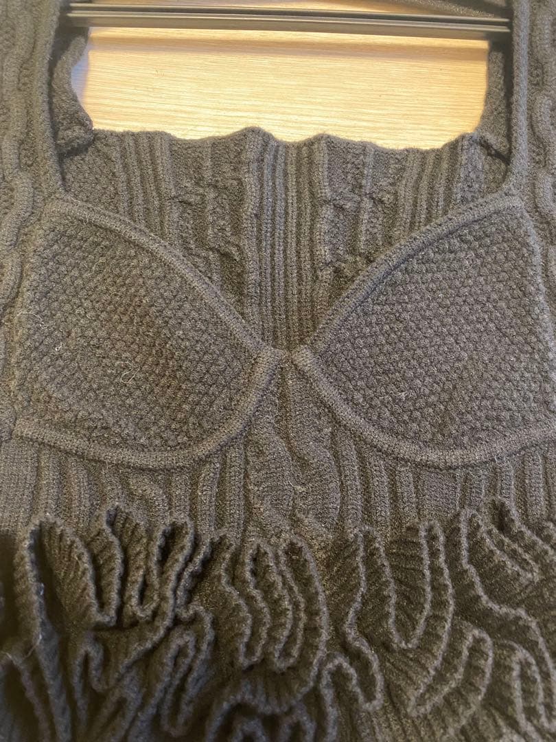 la belle Etude ニッティングパターンボリュームフリルニットビスチェ