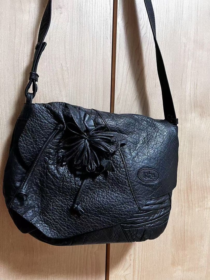 未使用 IBIZA イビザ　ショルダーバッグ　パッチワークエレファント象革　黒色