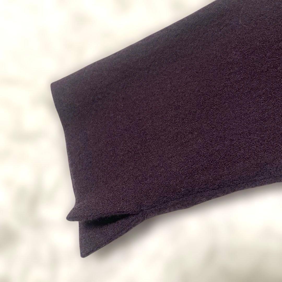 美品　シビラ　プリーツタックデザインウエストリボン付き　ウール　ロングワンピース