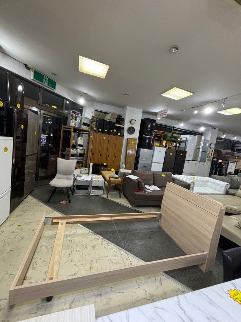 フランスベッド LEDコンセント付き シングルベッド ナチュラル