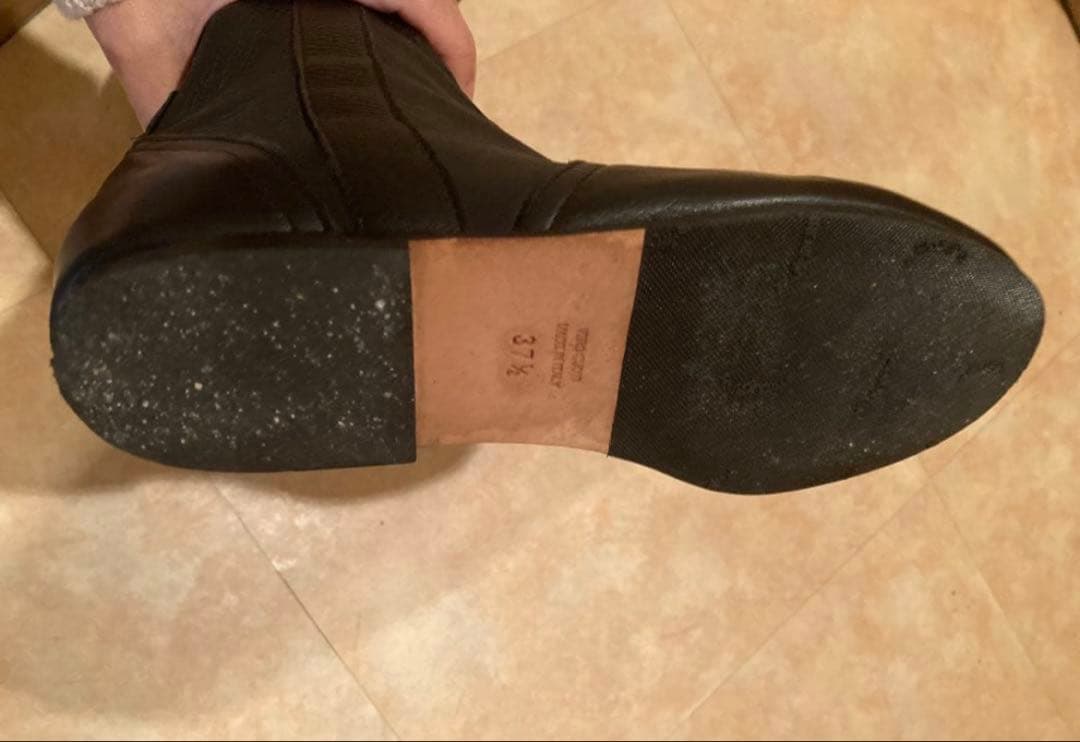 ファビオルスコーニ フラットロングブーツ 黒