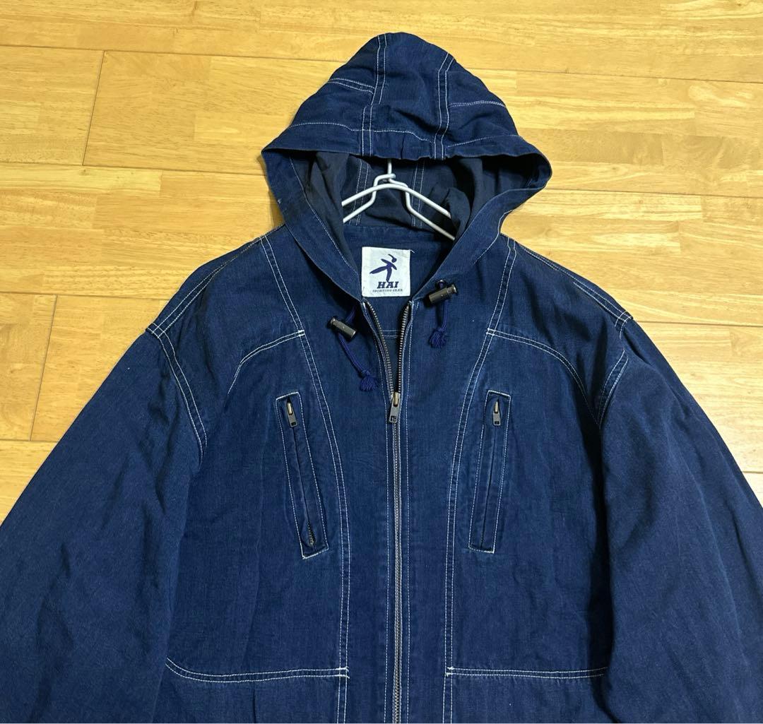 HAI SPORTING GEAR イッセイミヤケ デニム フード付きジャケット