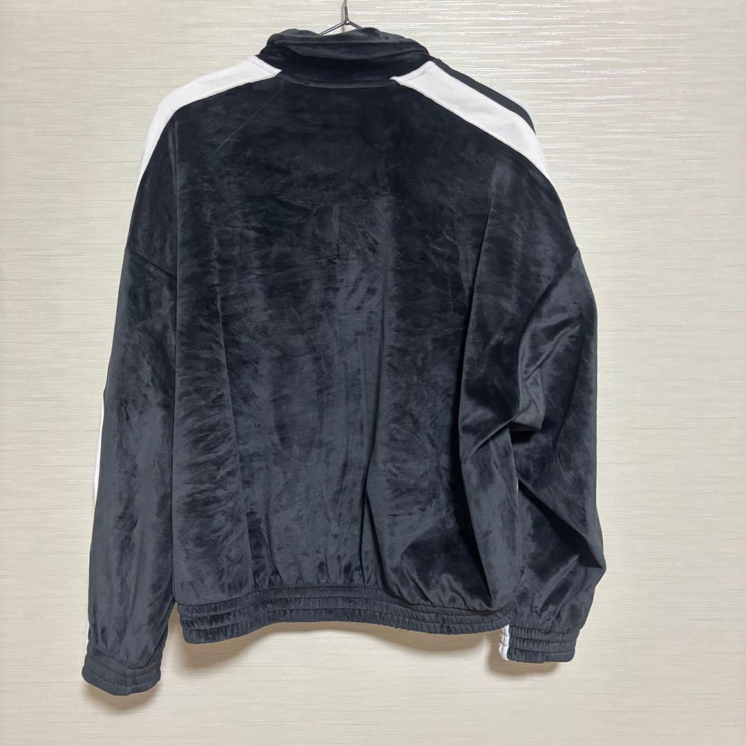 adidas ベロア ジャージ XL 黒/白 アディブレイク