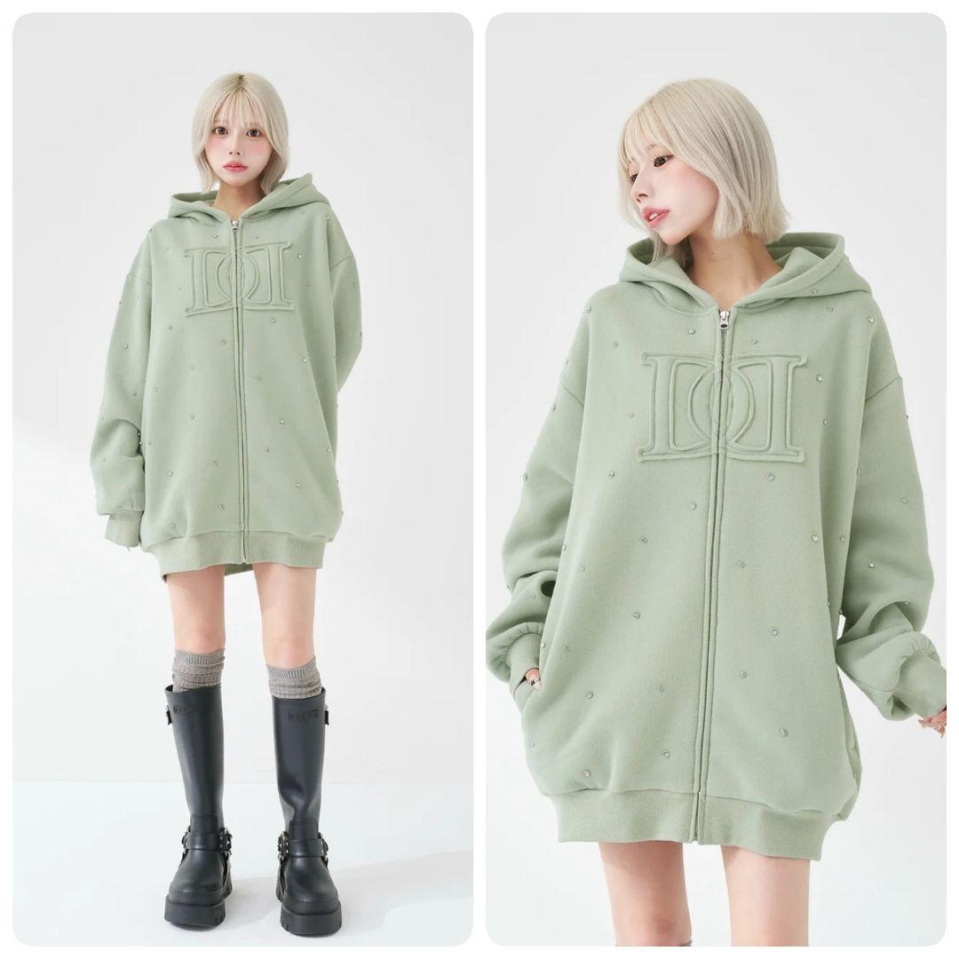 Darich ダーリッチ DDロゴビジュージップパーカー MNT ミント 緑