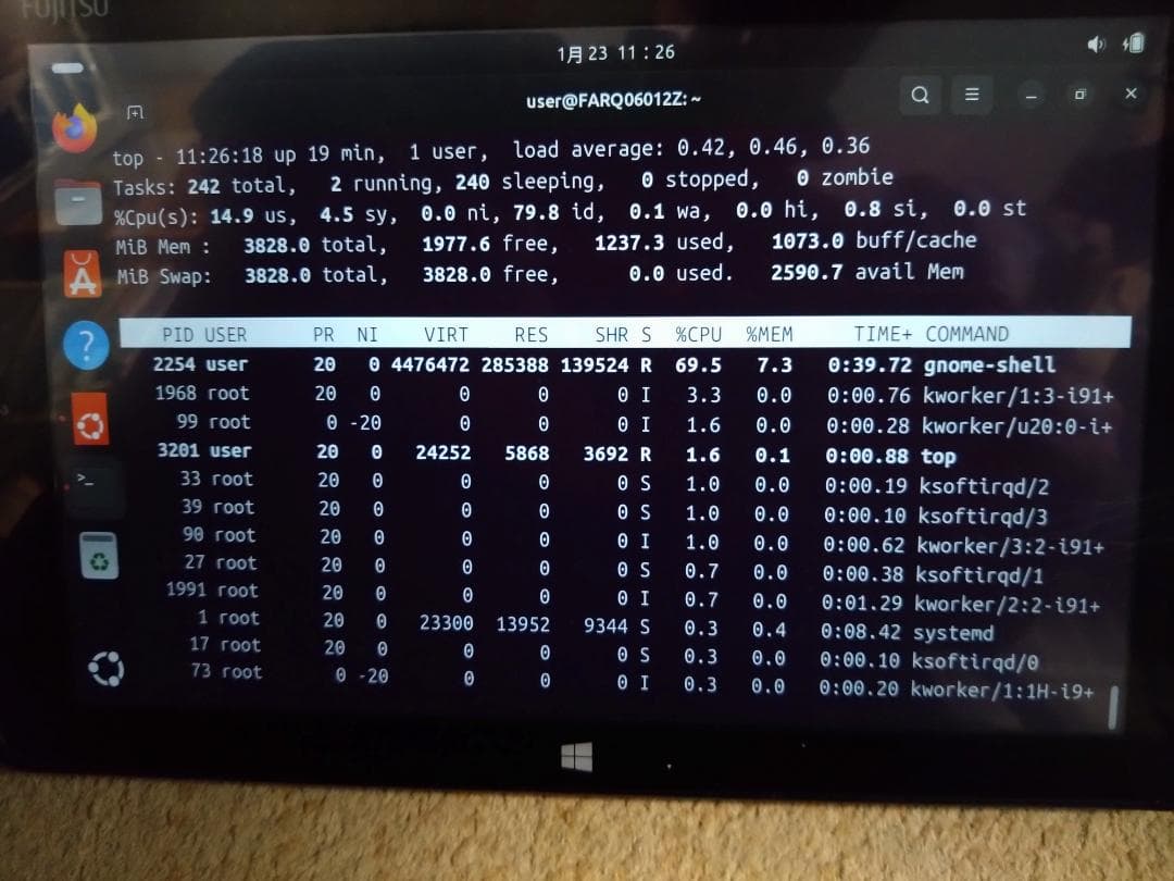 Fujitsu arrows Q506/ME タブレット 本体(Ubuntu)