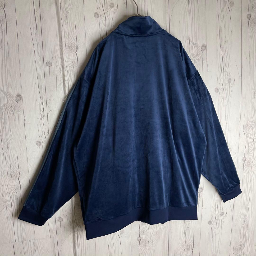 adidas アディダス Y2K ベロア トラックトップ 3XL ネイビー
