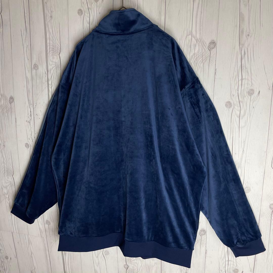 adidas アディダス Y2K ベロア トラックトップ 3XL ネイビー
