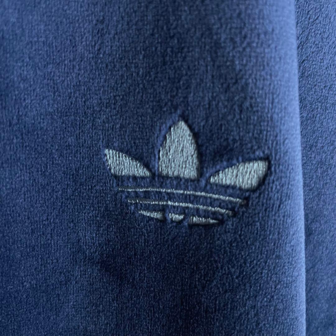 adidas アディダス Y2K ベロア トラックトップ 3XL ネイビー