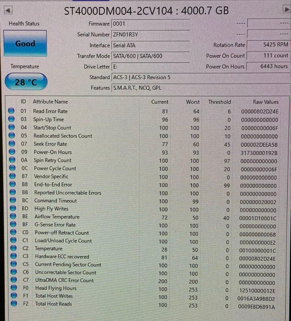 Barracuda 4TB 3.5インチ HDD