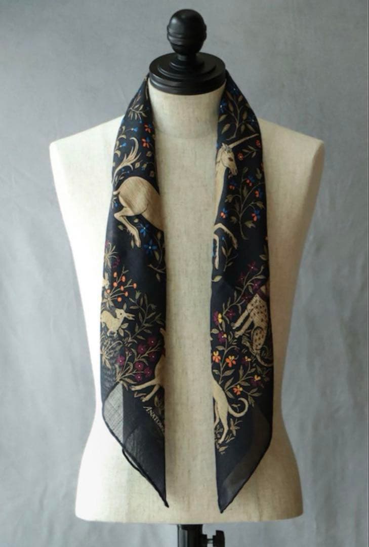 ANATOMICA Drake's スカーフ ドレイクス アナトミカ ストール黒