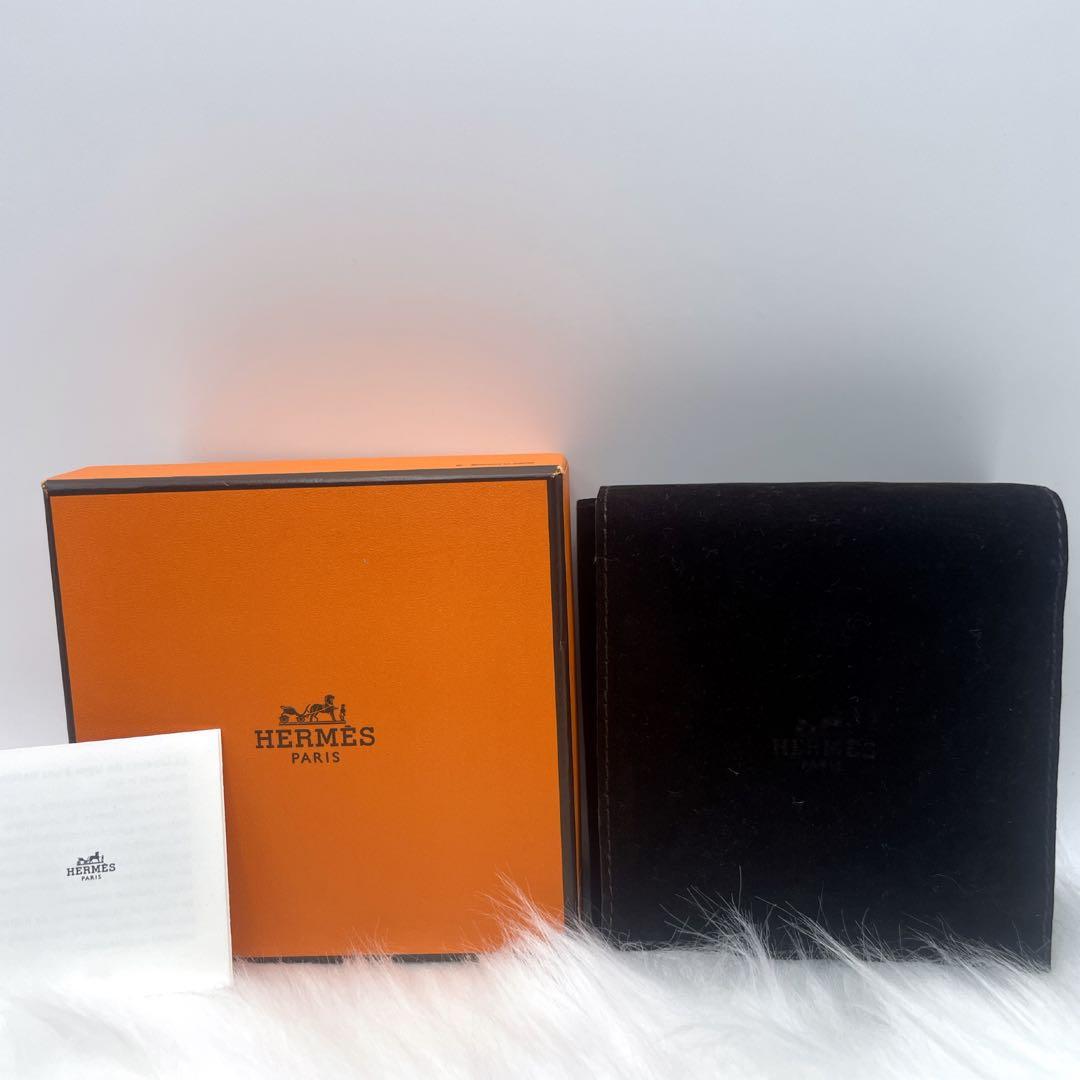 【美品】　HERMES　エルメス　ラッカーウッド　バングル　ホワイト×ブラック