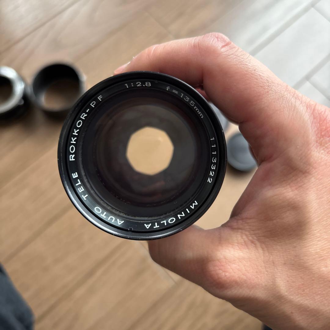 レンズ(単焦点) minolta mcrokkor50mmf/1.7 auto135mmf/2.8