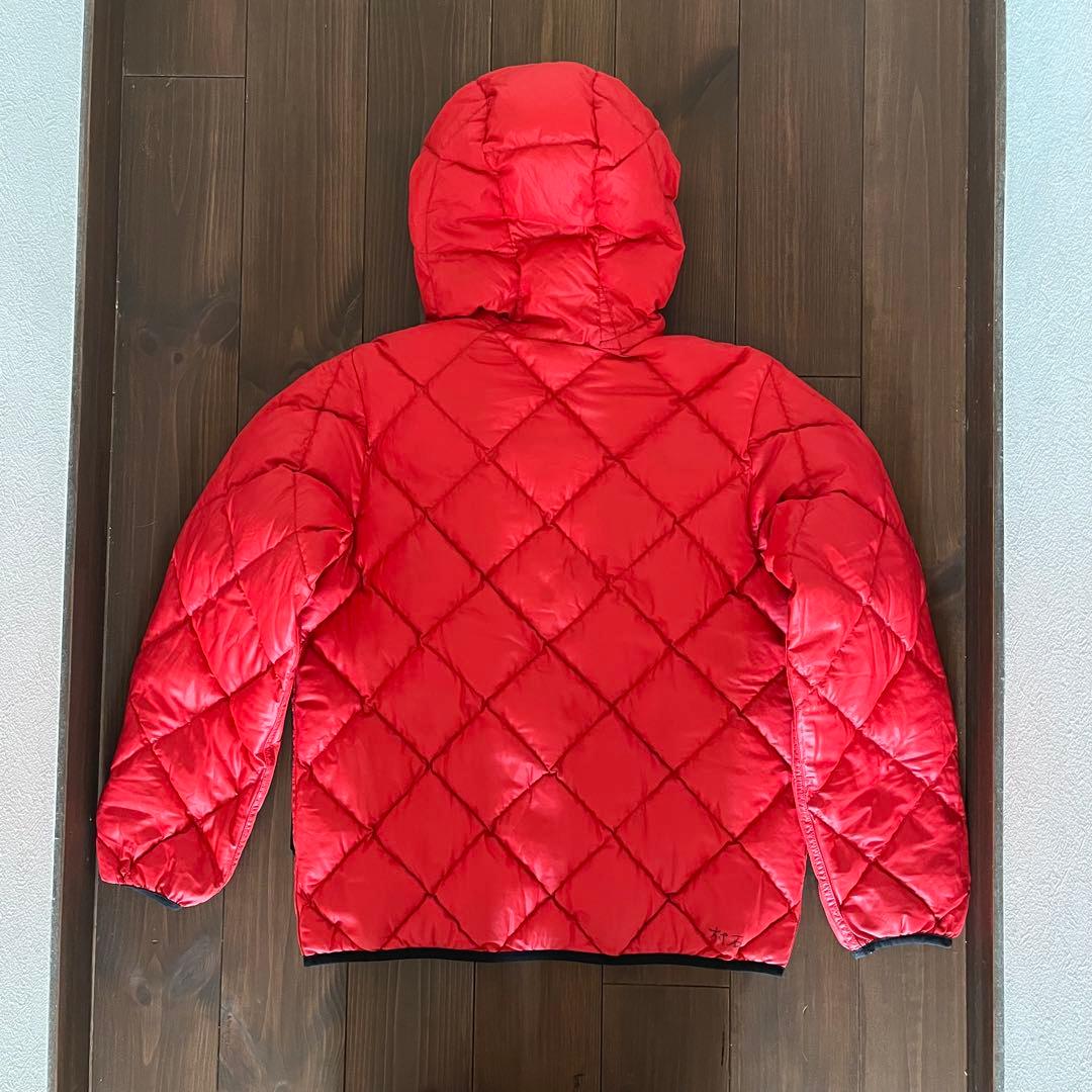 【mont-bell】 リバーシブル ダウンジャケット 黒/赤 キルティング