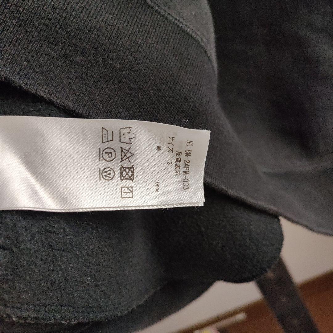 BATONER ダークグレー ジャンベルカ ラグランスリーブ スウェット