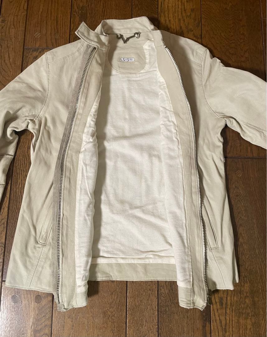 新品未使用　sissiレザー　シングルライダース