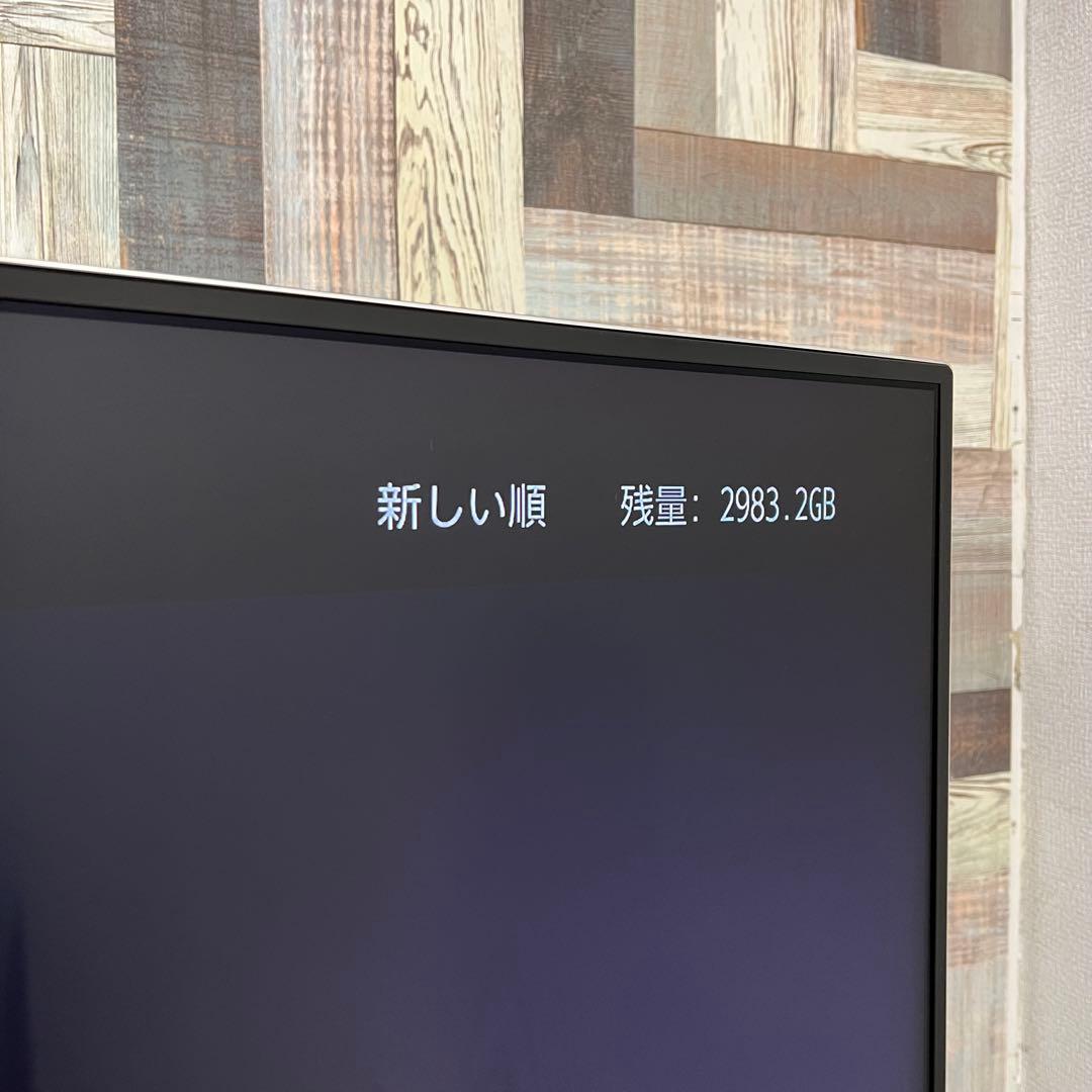 全国送料込❣️フナイ49型4K 大容量3TBHDD内蔵YouTube.ネトフリ