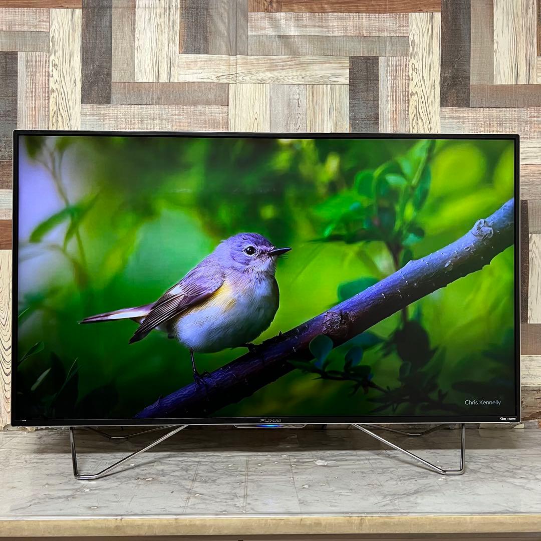 全国送料込❣️フナイ49型4K 大容量3TBHDD内蔵YouTube.ネトフリ