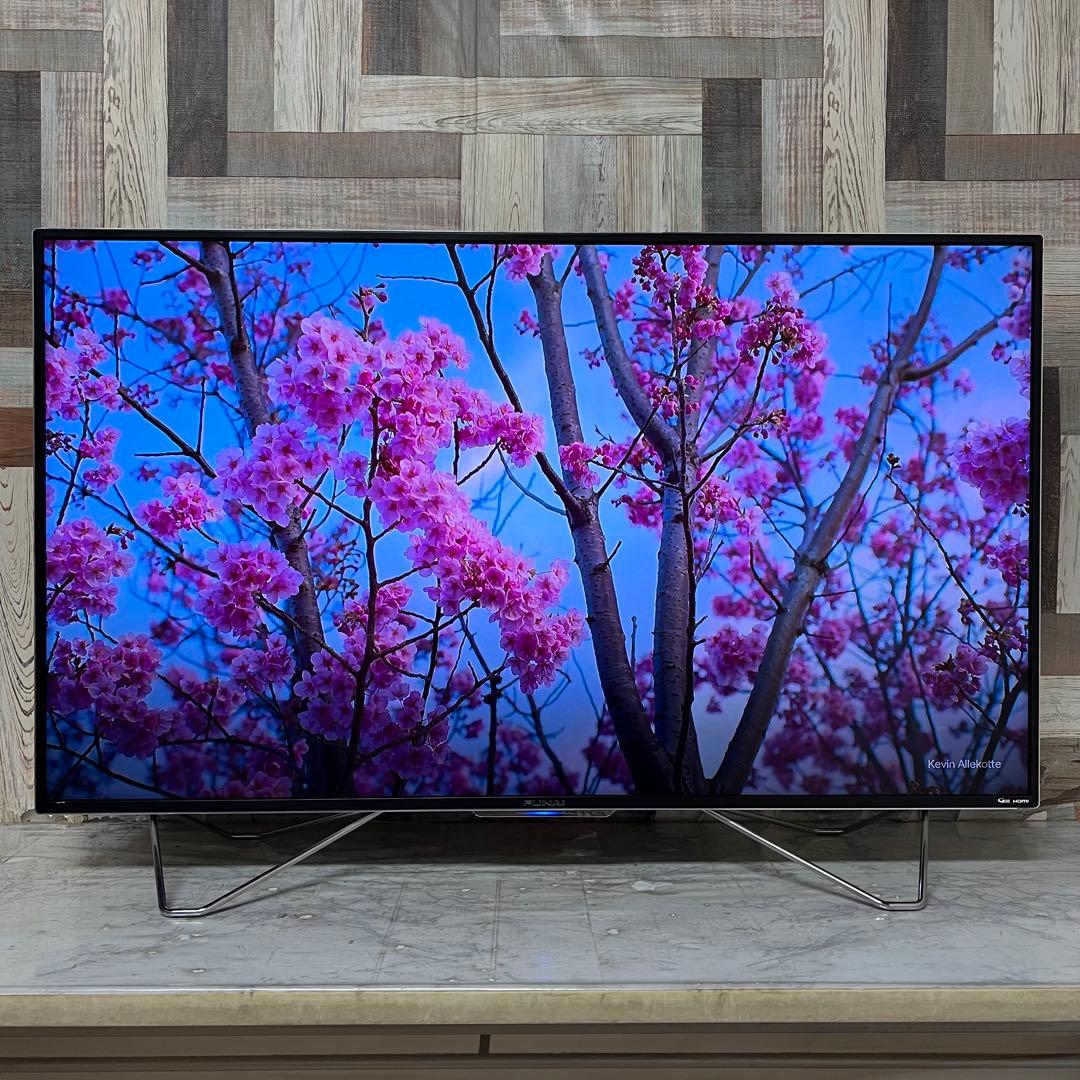 全国送料込❣️フナイ49型4K 大容量3TBHDD内蔵YouTube.ネトフリ