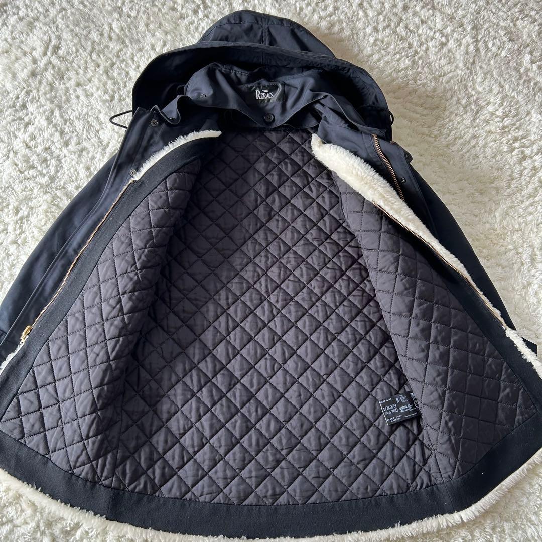 美品✨ザリラクス　ショートモッズコート　ファーライナー　黒　36