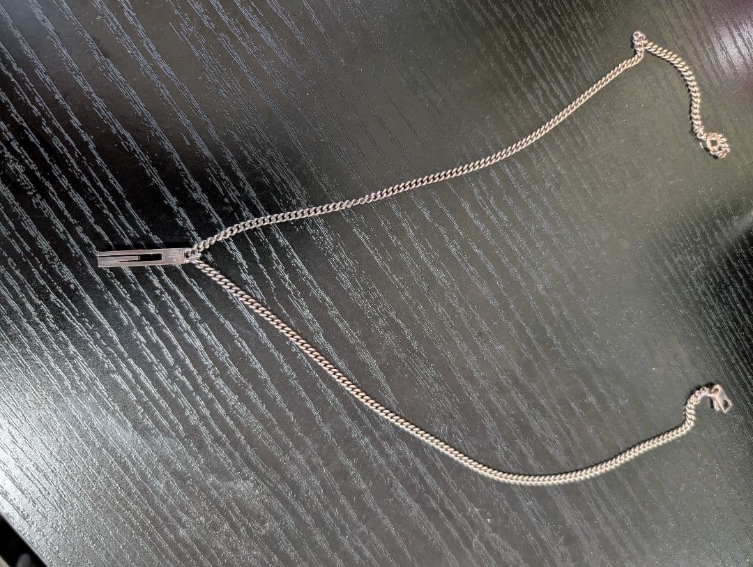 むぎGUCCI グッチメタルバー型ネックレス ツイストチェーン付き