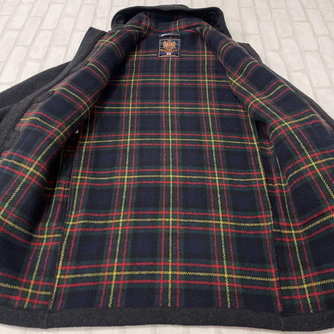 グローバーオール gloverall 英国製 チェック ダッフルコート 38