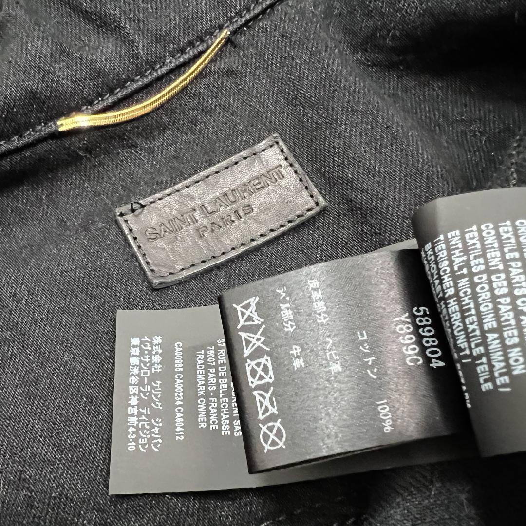 ★SAINT LAURENT PARIS★美品★刺繍★パイソンレザー★ブルゾン