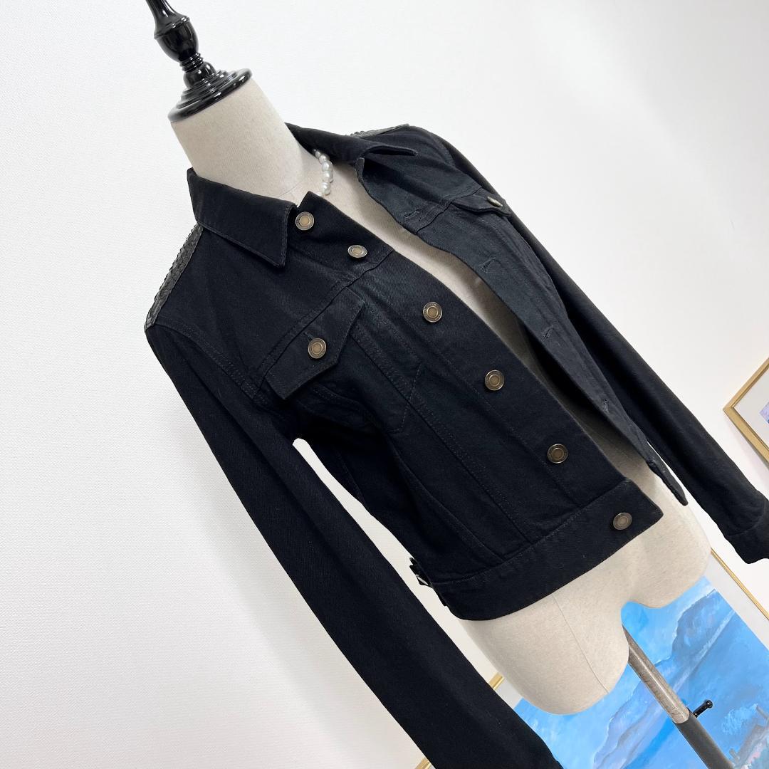 ★SAINT LAURENT PARIS★美品★刺繍★パイソンレザー★ブルゾン