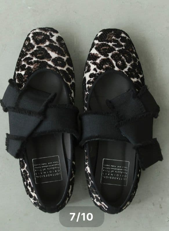 LOTTADESIGN × HIRO NERU.H レオパードリボンシューズ