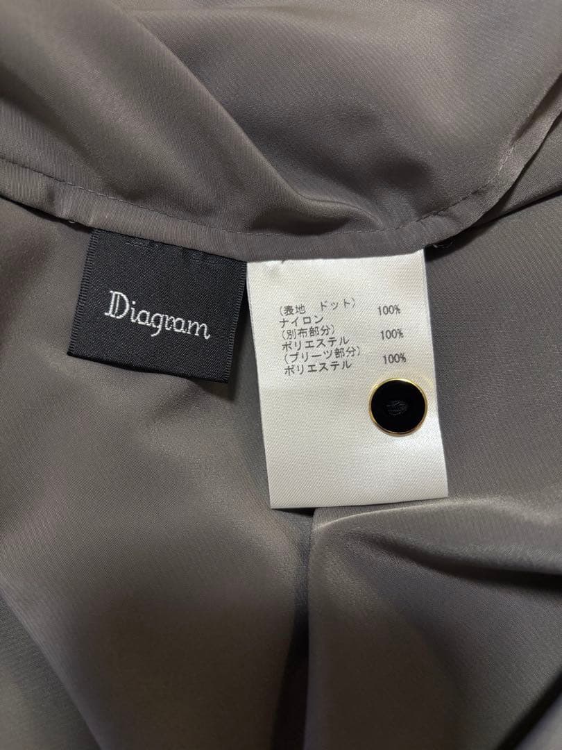 グレースコンチネンタル　プリーツドッキングワンピース　ブラック　ダイアグラム