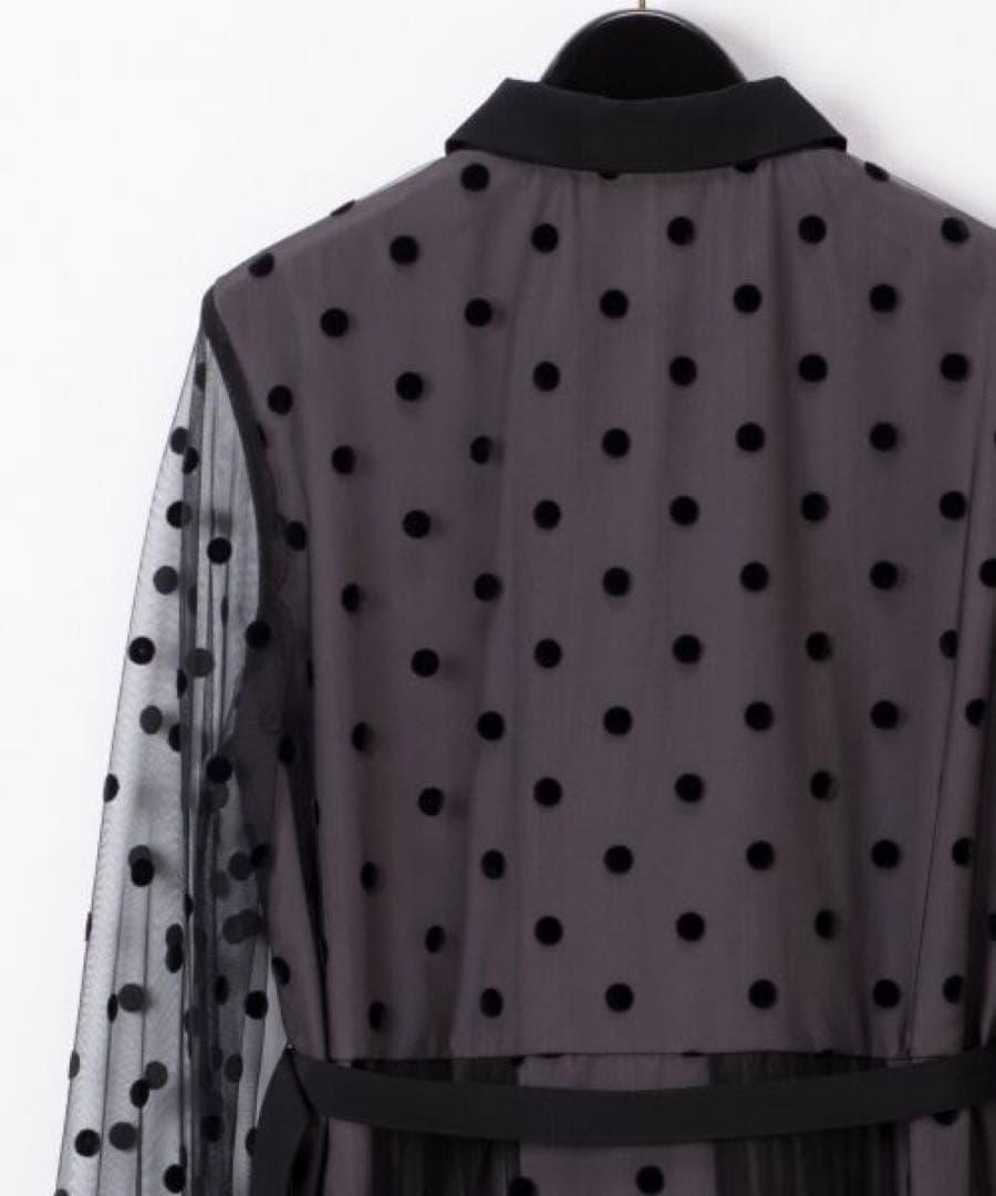 グレースコンチネンタル　プリーツドッキングワンピース　ブラック　ダイアグラム