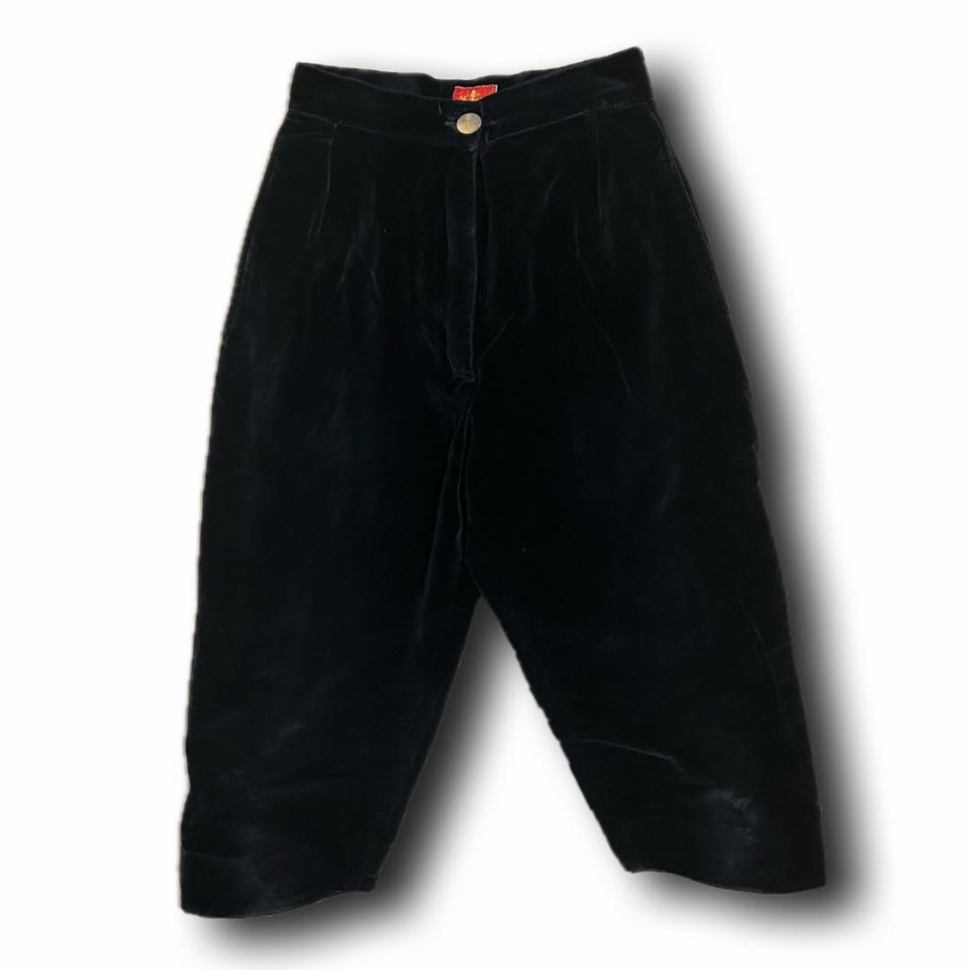 80s Vivienne Westwood ベロアクロップドパンツ 赤タグ 初期