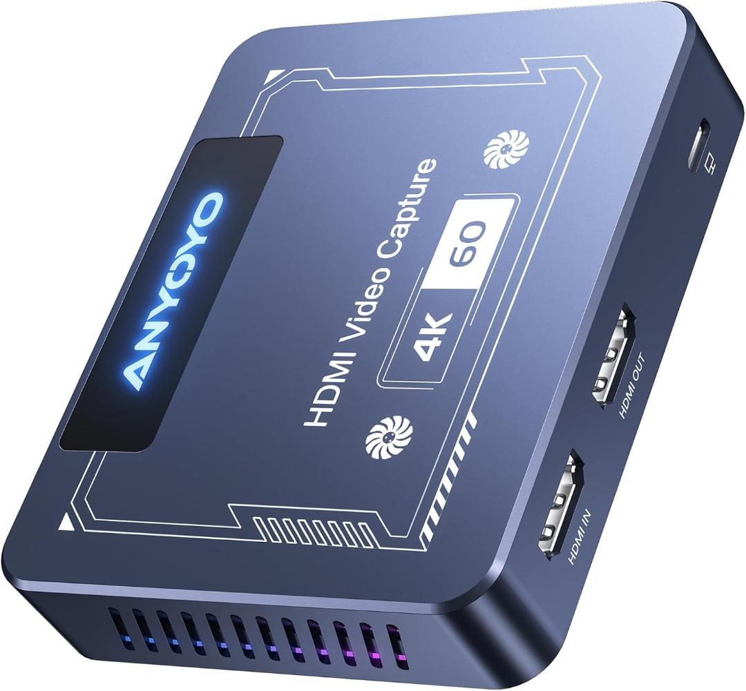 【開封済・未使用】ANYOYO HDMI キャプチャーボード 4K 60FPS