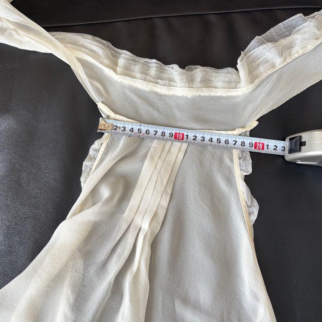 シャネルCHANELシフォンキャミソール リボンオフホワイトsize40