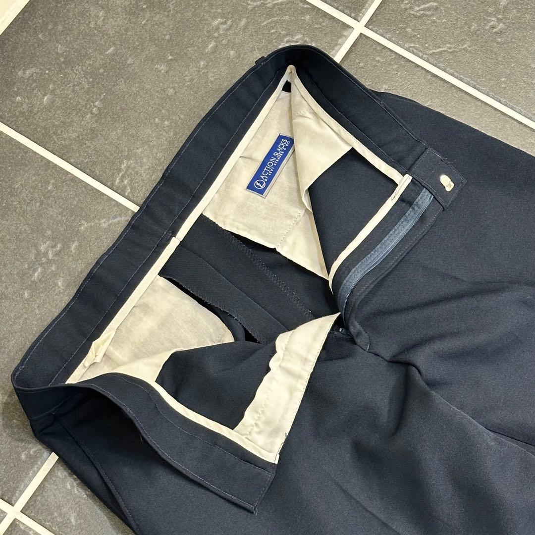 90s Levi’s 【アクションスラックス　ネイビー　レア　ワイドスラックス】